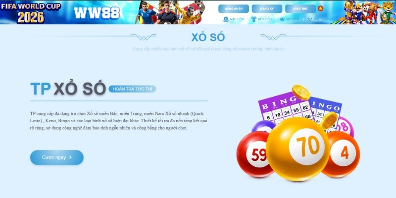 Xổ Số WW88 – Lô Đề Online 1 Ăn 99 & Sảnh Xổ Số Nhanh Uy Tín